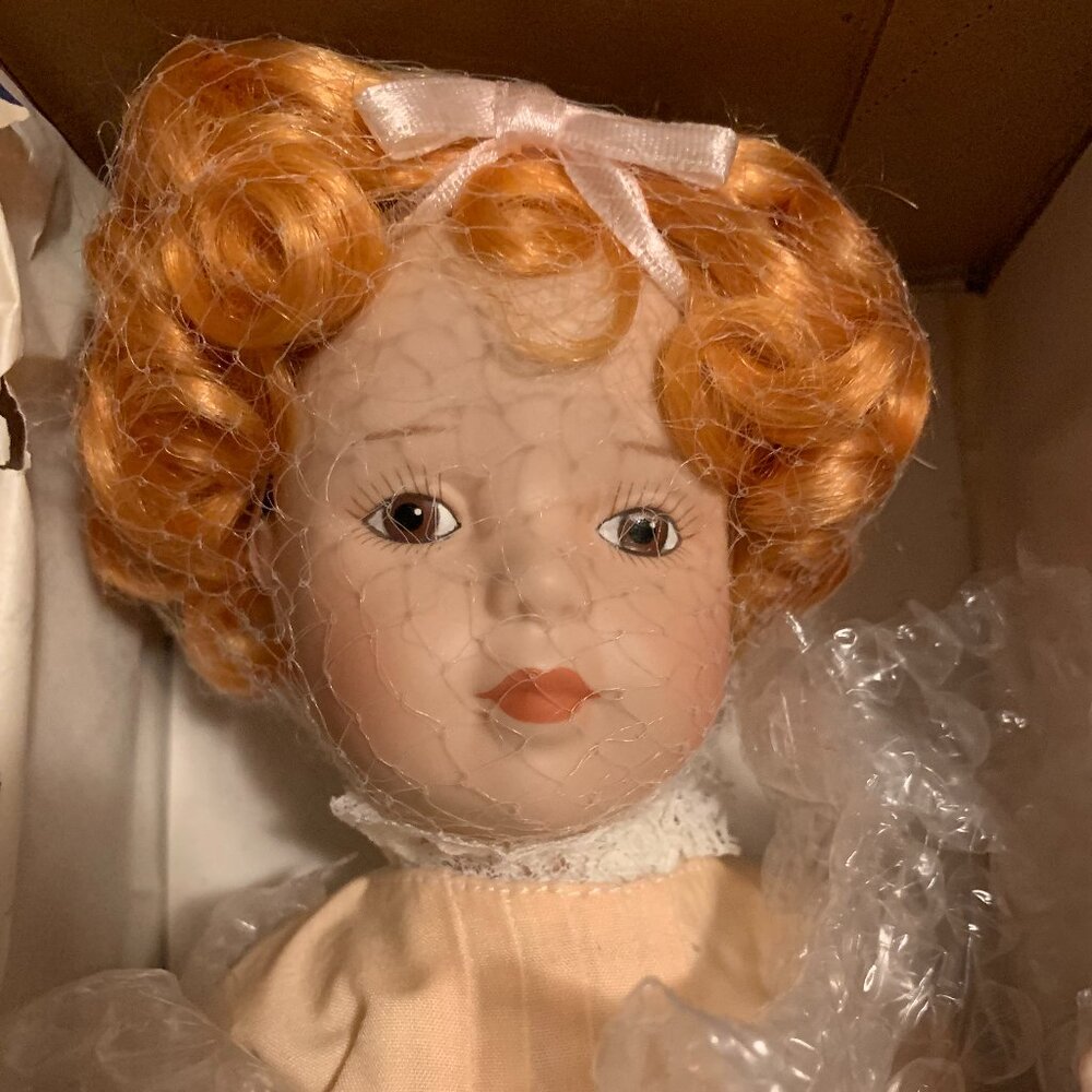 NIB Red Head Little Girl Porcelain Doll